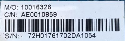 MAIN PARA TV ATYME / NUMERO DE PARTE AE0010859 / CV3458H-A / 10016326 / 72H01761702DA105 / PANEL HV430QUB-N4D / MODELO 430AM7UD - Imagen 2